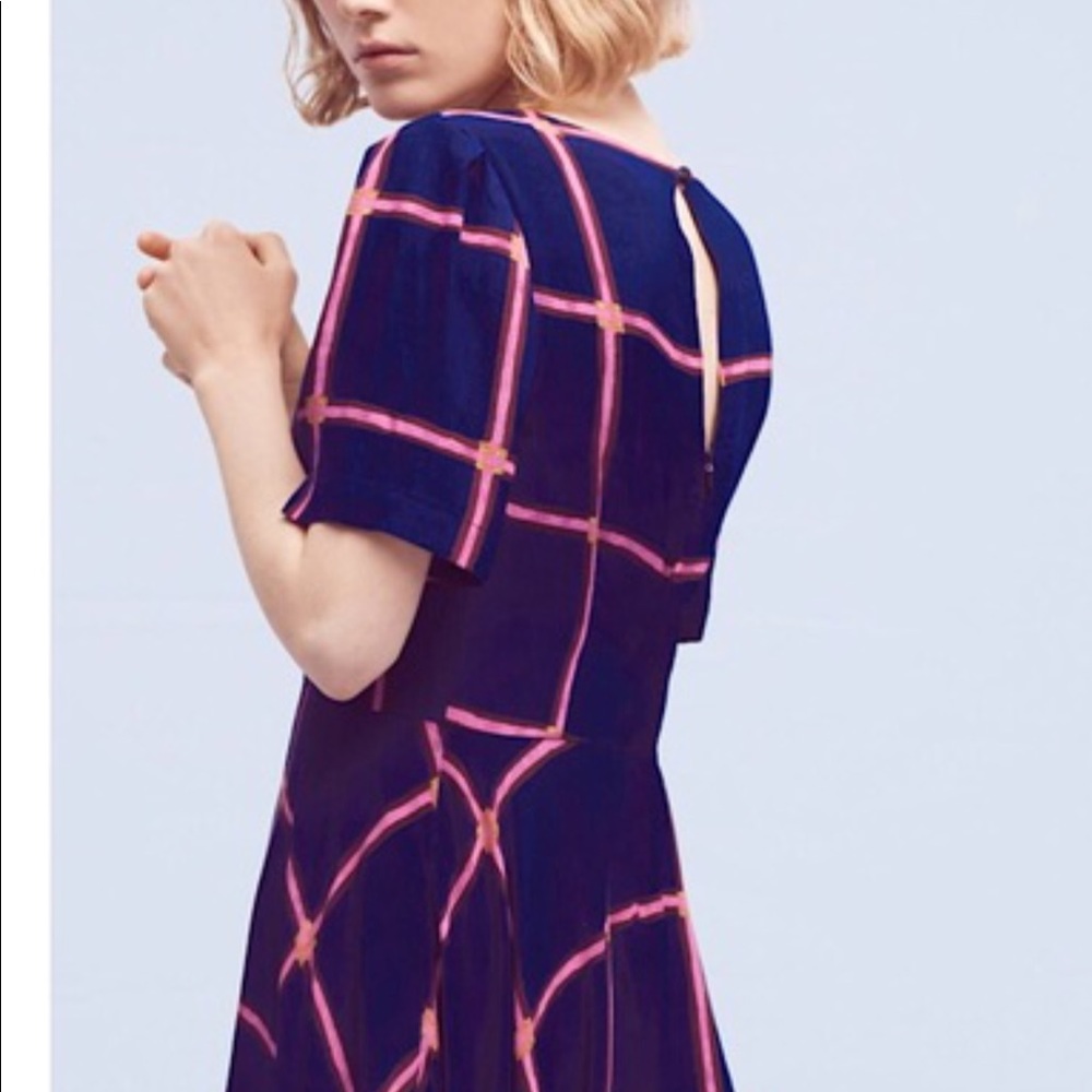HD in Paris striped pane Midi dress in Blue